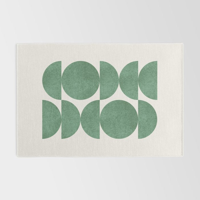 Green Retro Scandinavian - Mid Century Modern Rug Gallery Image 2