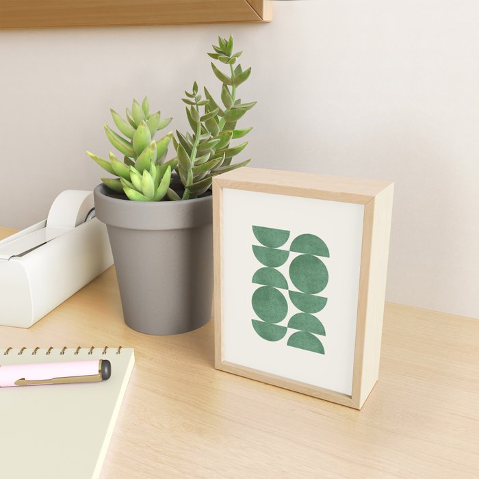 Green Retro Scandinavian - Mid Century Modern Mini Art Print Gallery Image 2
