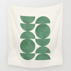 Green Retro Scandinavian - Mid Century Modern Wall Tapestry Gallery Image 4