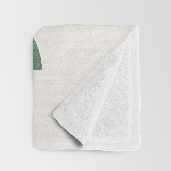 Green Retro Scandinavian - Mid Century Modern Throw Blanket Gallery Image 3