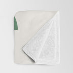Green Retro Scandinavian - Mid Century Modern Throw Blanket Gallery Image 3