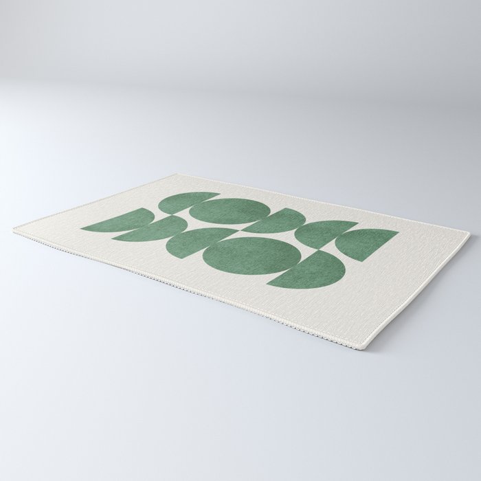 Green Retro Scandinavian - Mid Century Modern Rug Gallery Image 3