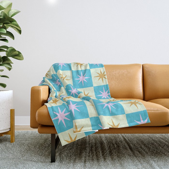Star Check - Rainbow Bar Throw Blanket Gallery Image 1