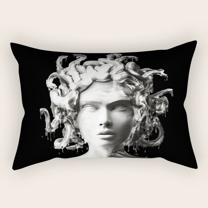 Silver Medusa Rectangular Pillow Gallery Image 2