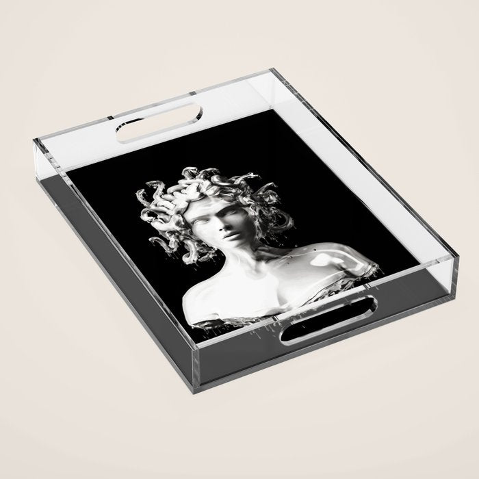 Silver Medusa Acrylic Tray Gallery Image 1