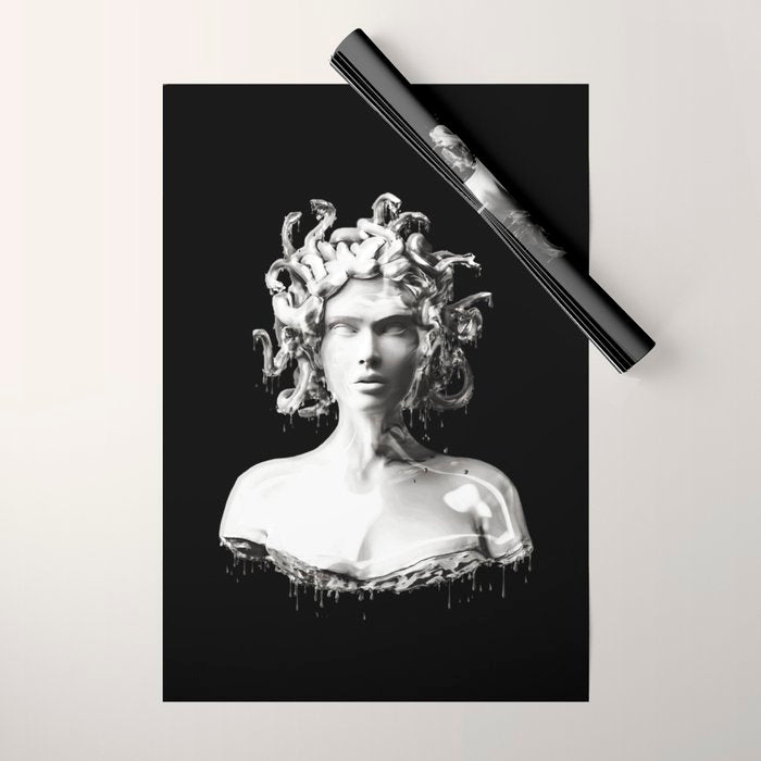 Silver Medusa Wrapping Paper Gallery Image 1