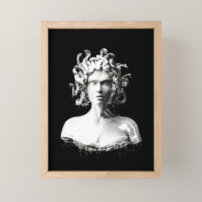 Silver Medusa Mini Art Print Gallery Image 1