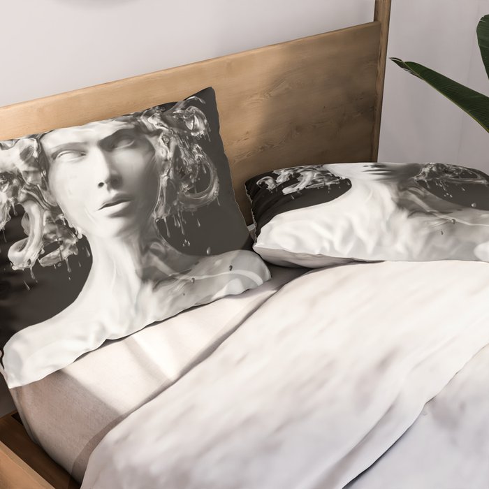 Silver Medusa Pillow Sham Gallery Image 2