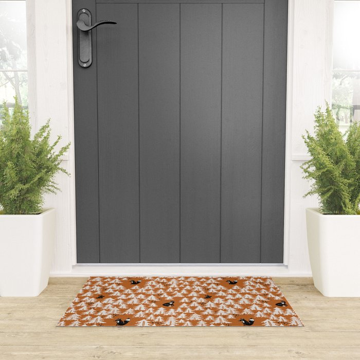 Black Forest fox terracotta Welcome Mat Gallery Image 3