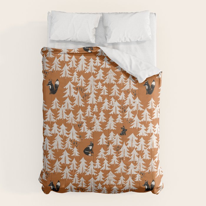 Black Forest fox terracotta Comforter Gallery Image 1