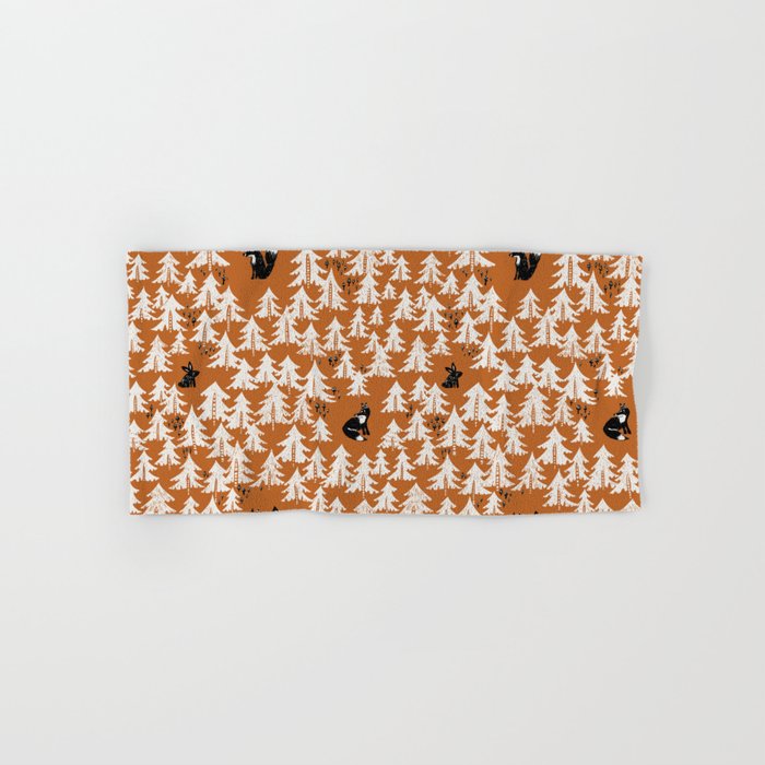 Black Forest fox terracotta Bath Towel Gallery Image 1