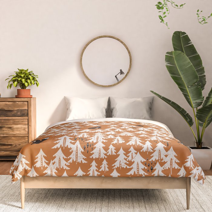 Black Forest fox terracotta Comforter Gallery Image 3