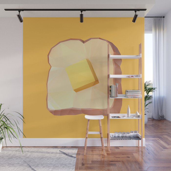 Toast with Butter polygon art Wall Mural Gallery Image 1
