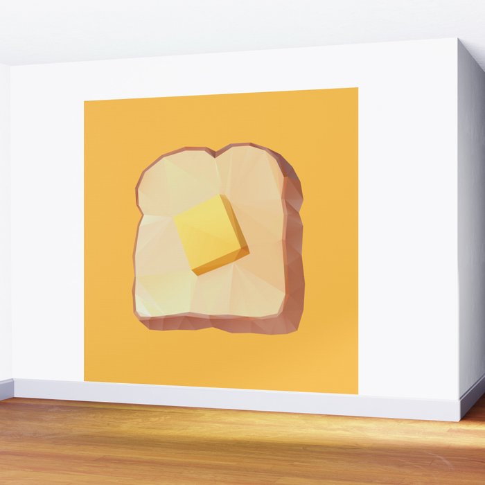 Toast with Butter polygon art Wall Mural Gallery Image 2