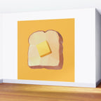 Toast with Butter polygon art Wall Mural Gallery Image 2