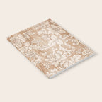 Vintage white brown grunge shabby floral Notebook Gallery Image 2