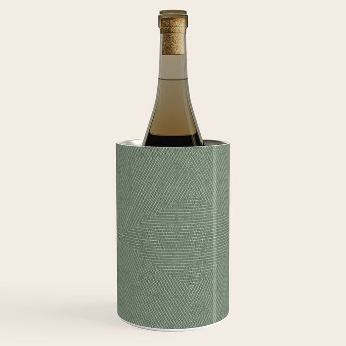 boho triangle stripes - sage Wine Chiller Gallery Image 2