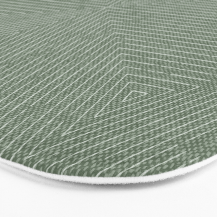 boho triangle stripes - sage Bath Mat Gallery Image 3