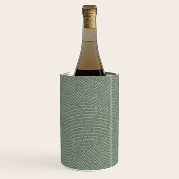 boho triangle stripes - sage Wine Chiller Gallery Image 3