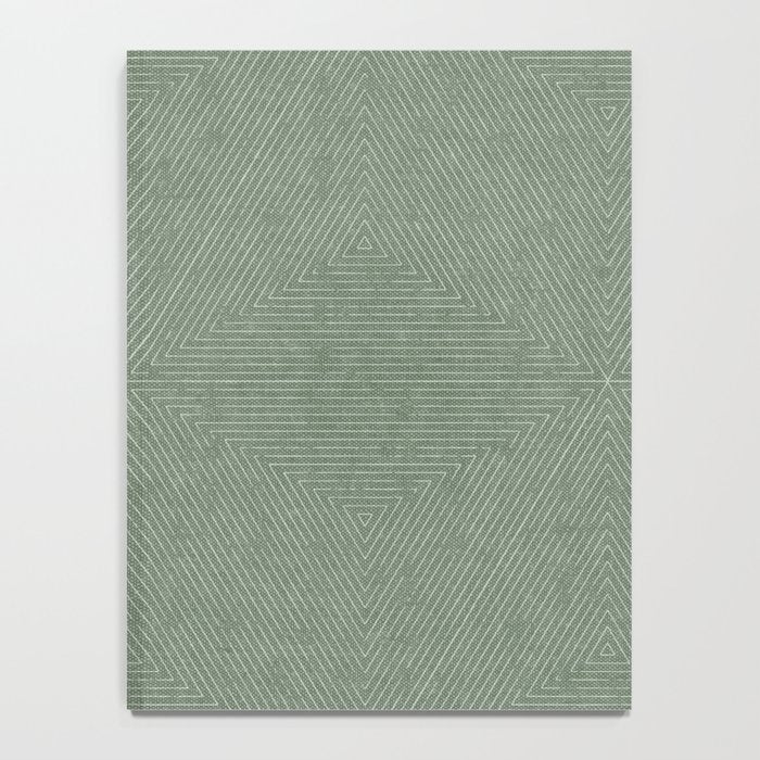 boho triangle stripes - sage Notebook Gallery Image 4