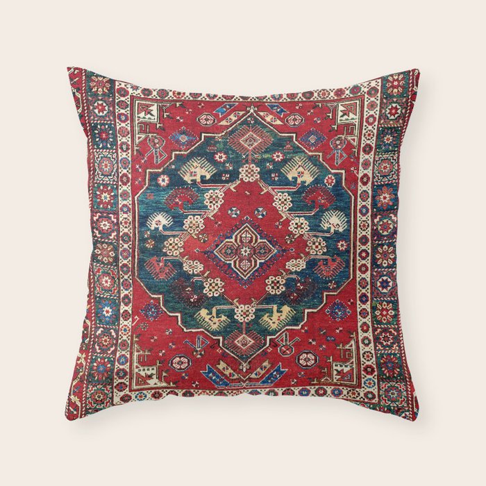 Dazkiri Southwest Anatolian Rug Print Throw Pillow Gallery Image 6