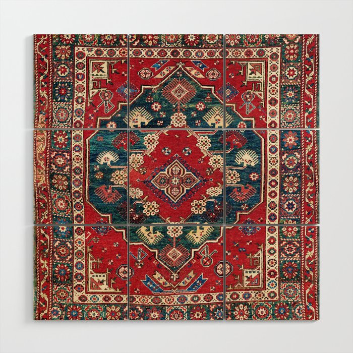 Dazkiri Southwest Anatolian Rug Print Wood Wall Art Gallery Image 1