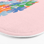 Bloom Retro Flowers in Vase Bath Mat Gallery Image 3