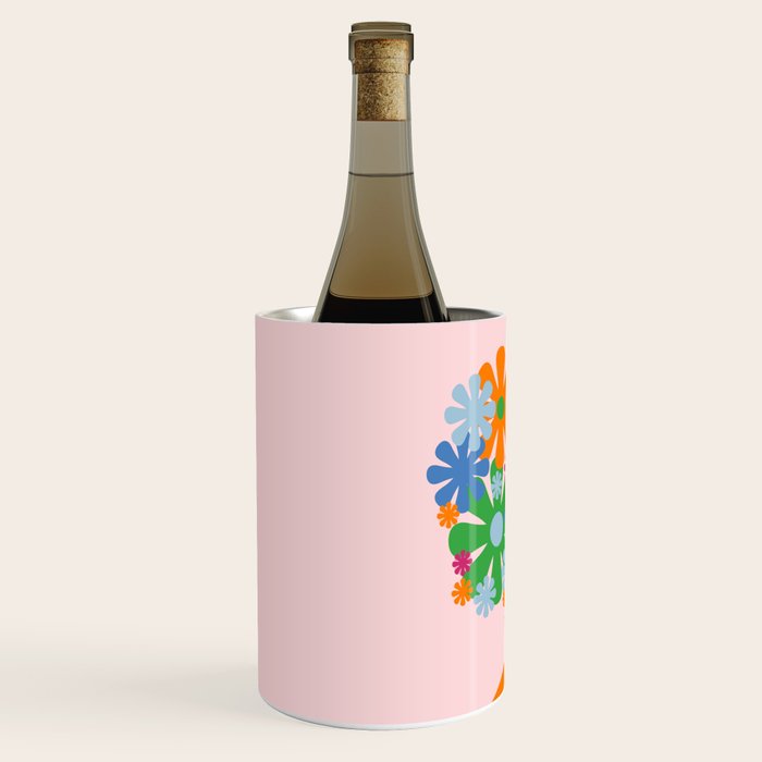 Bloom Retro Flowers in Vase Wine Chiller Gallery Image 2