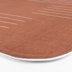 Minimal, Pattern, Boho Prints, Terracotta Bath Mat Gallery Image 3