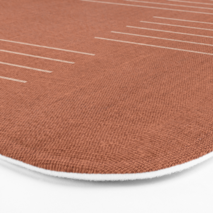 Minimal, Pattern, Boho Prints, Terracotta Bath Mat Gallery Image 3