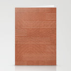 Minimal, Pattern, Boho Prints, Terracotta Stationery Card Gallery Image 2