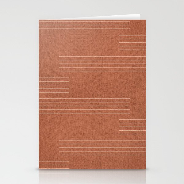 Minimal, Pattern, Boho Prints, Terracotta Stationery Card Gallery Image 2