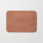 Minimal, Pattern, Boho Prints, Terracotta Bath Mat Gallery Image 1