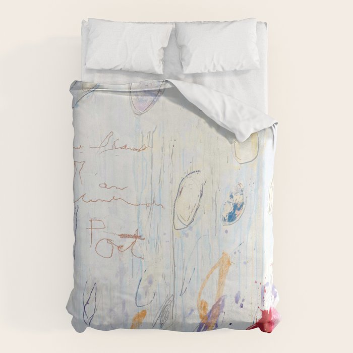 Blue Twombly 1928-2011 Duvet Cover