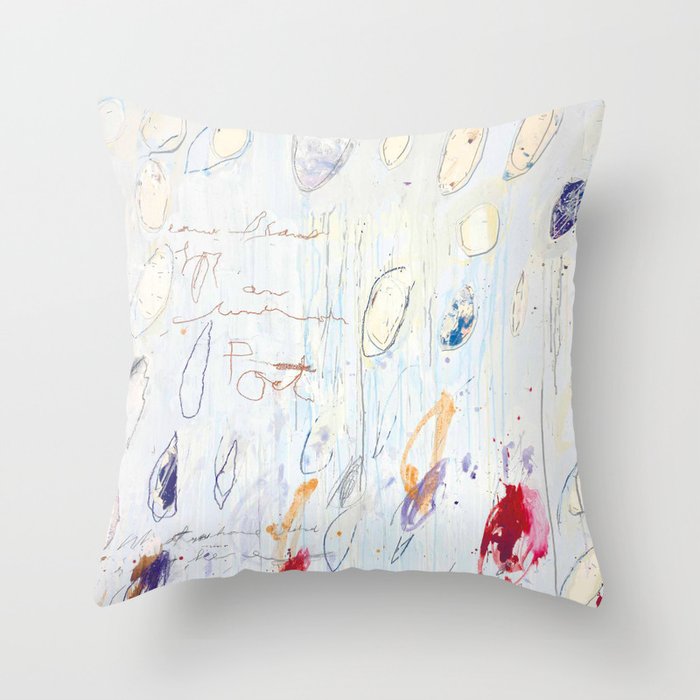 Blue Twombly 1928-2011 Throw Pillow Gallery Image 1
