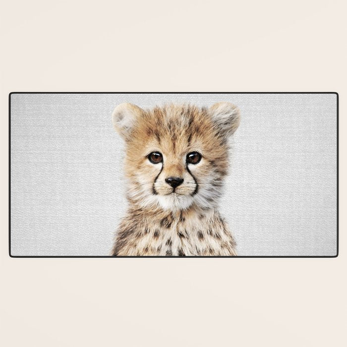 Baby Cheetah - Colorful Desk Mat Gallery Image 3