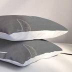 Boeing 777 Airliner Patent - 777 Airplane Art - Black Chalkboard Pillow Sham Gallery Image 3