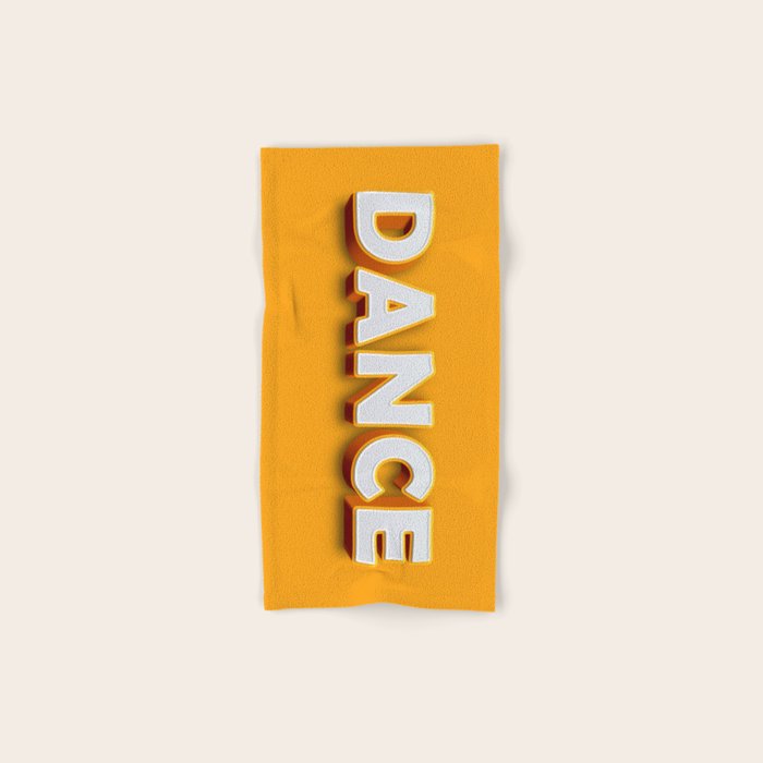Dance 3D typography Towels Gallery Image 1