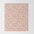 Cactus Desert - pink and copper Throw Blanket Gallery Image 2