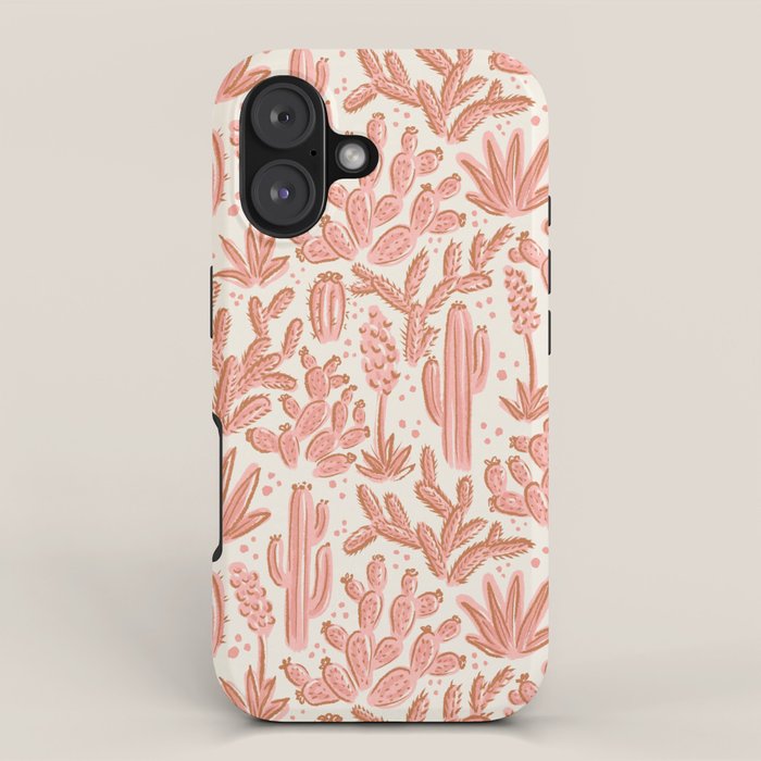 Cactus Desert - pink and copper iPhone Case Gallery Image 1