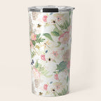 Vintage & Shabby Chic - Botanical Flower Roses Garden Travel Mug Gallery Image 1