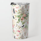 Vintage & Shabby Chic - Botanical Flower Roses Garden Travel Mug Gallery Image 3
