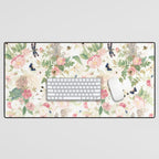 Vintage & Shabby Chic - Botanical Flower Roses Garden Desk Mat Gallery Image 1