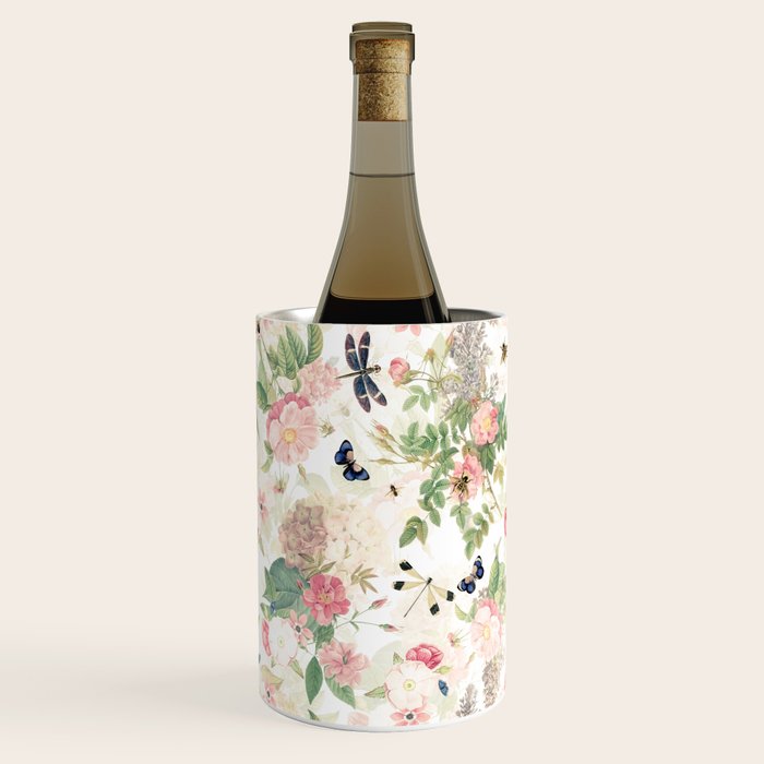 Vintage & Shabby Chic - Botanical Flower Roses Garden Wine Chiller Gallery Image 2