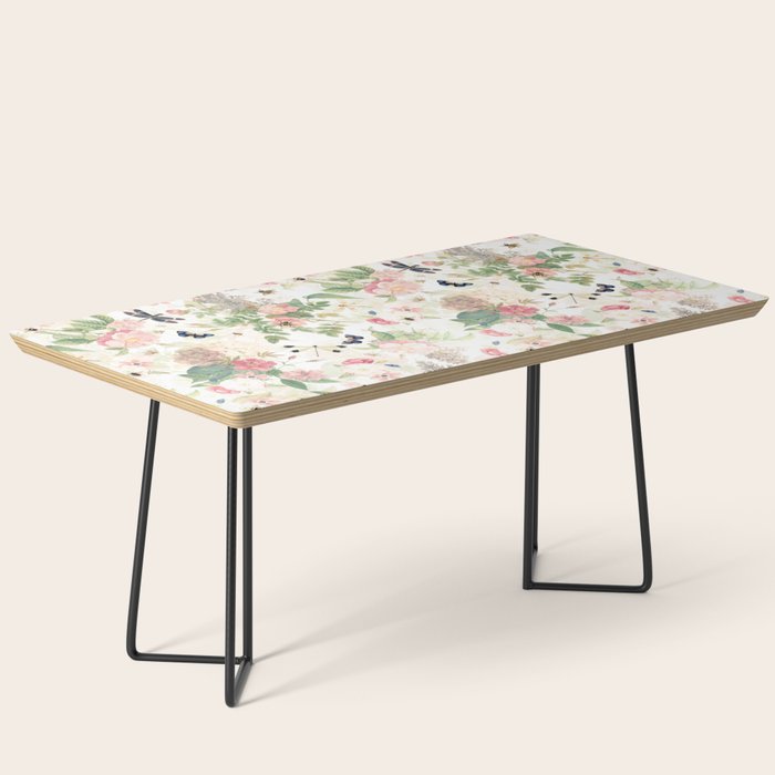 Vintage & Shabby Chic - Botanical Flower Roses Garden Coffee Table Gallery Image 1