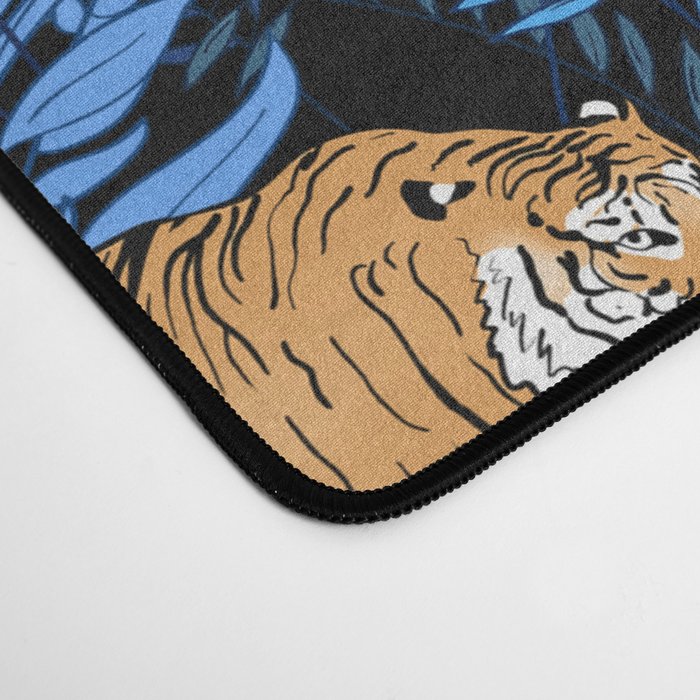Tiger and leaf pattern Desk Mat Gallery Image 4