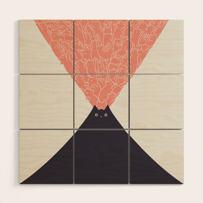 Cat Landscape 102: Vol-cat-no Wood Wall Art Gallery Image 1
