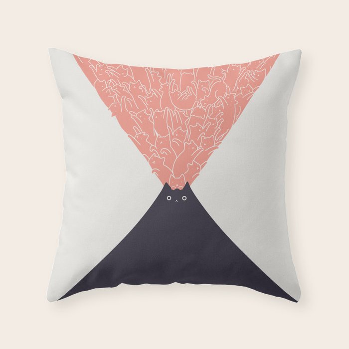 Cat Landscape 102: Vol-cat-no Throw Pillow Gallery Image 6