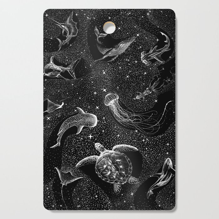 Cosmic Ocean (Black Version) Cutting Board Gallery Image 1