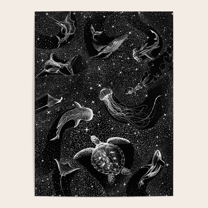 Cosmic Ocean (Black Version) Poster Gallery Image 1